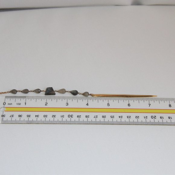 Gemstone Spike 14k Gold Filled Necklace - Choose From  14 k GF Gold Labradorite Spike Necklace